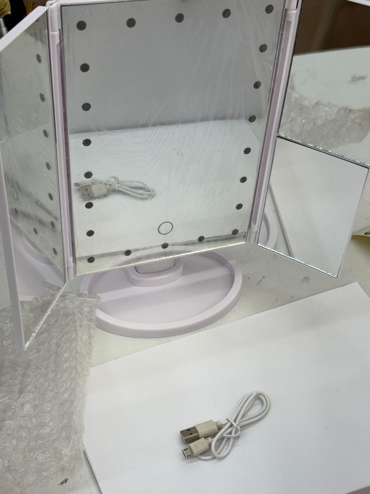 Espejo maquillaje con led